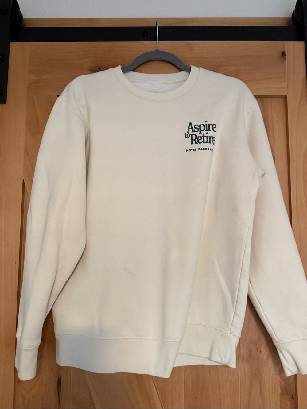 Motel Margarita Cream Crewneck Sweatshirt, unisex boyfriend fit, S